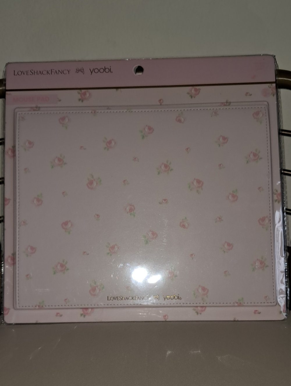 LoveShackFancy Light Pink Floral Mouse Pad